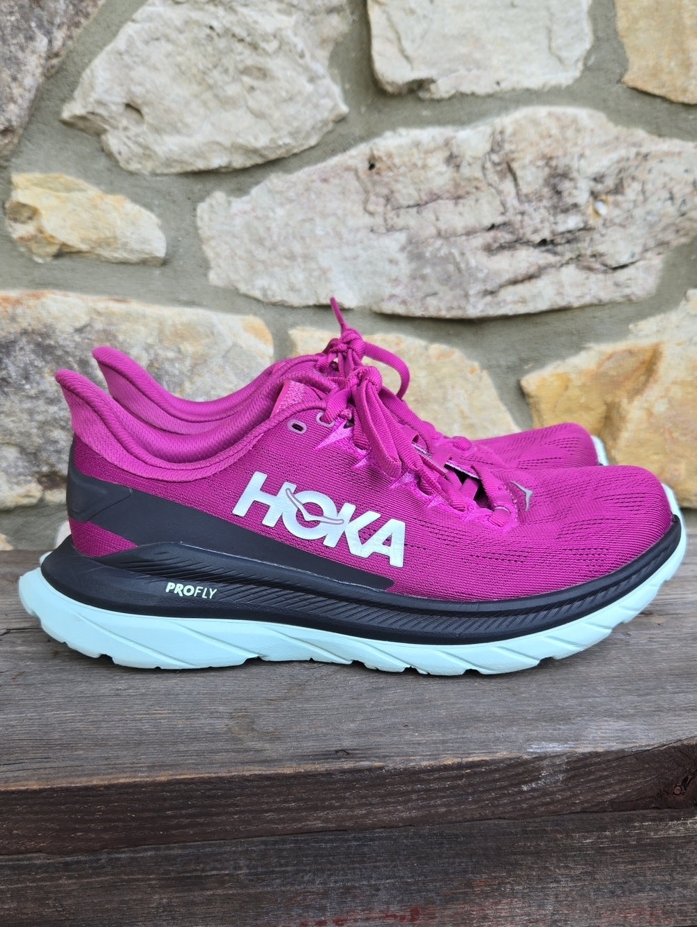 HOKA Mach 4 Women's Running Shoes Sneakers 6.5 Festival Fuchsia Pink One One